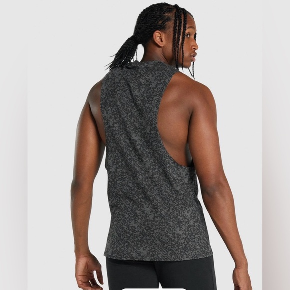 Gymshark Critical 2.0 Drop Arm in Charcoal Print Patterned Muscle Tank Size M - Picture 2 of 14